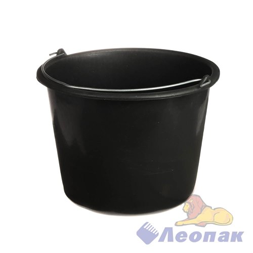 Ведро 12л. СТРОИТЕЛЬНОЕ Черное с метал.ручкой Мультипласт 960270
