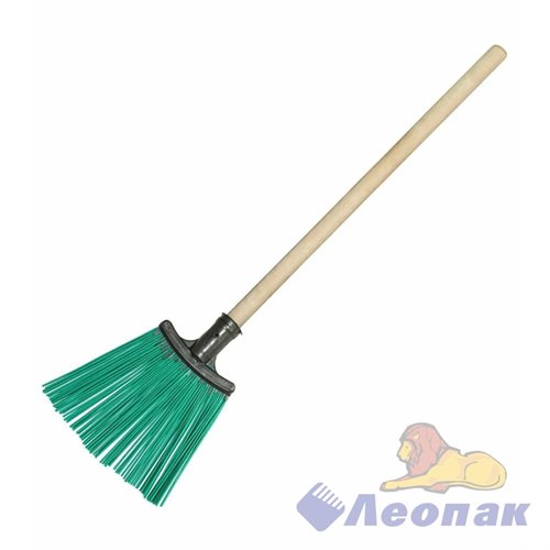 Метла пластиковая Плоская с черенком