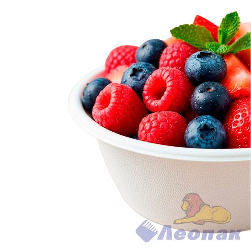 Миска глубокая TW-16N d-125 мм h-60, 500мл багасса белая (50шт/500шт)