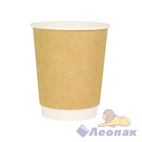 Стакан бумажный 250мл 2х сл. Крафт (30/600) №1608