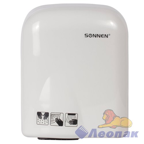 Сушилка для рук SONNEN HD-165, 1650 Вт, пластиковый корпус, белая, 604191