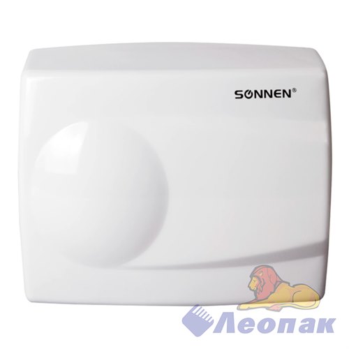 Сушилка для рук SONNEN HD-298, 1500 Вт, металлический корпус, антивандальная, белая, 604193