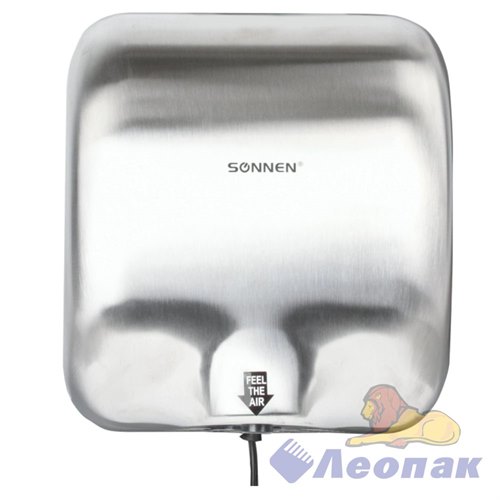 Сушилка для рук SONNEN HD-999, 1800 Вт, нержавеющая сталь, антивандальная, хром, 604746
