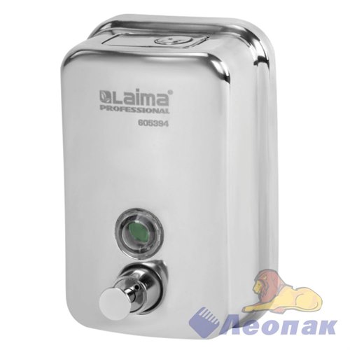 Дозатор для жидкого мыла LAIMA PROFESSIONAL INOX (гарантия 3 года), 0,5 л, нержавеющая сталь, зеркальный, 605394