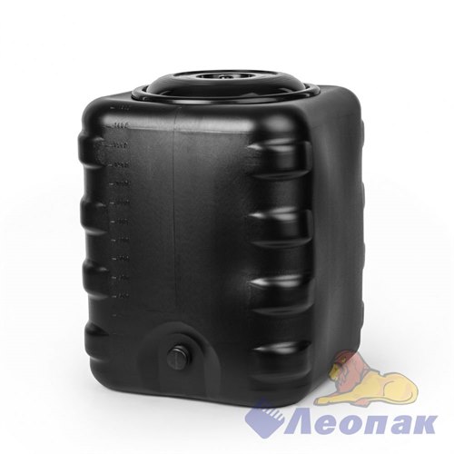 Бак для душа квадратный 150л (2) черный 501х501х660 мм