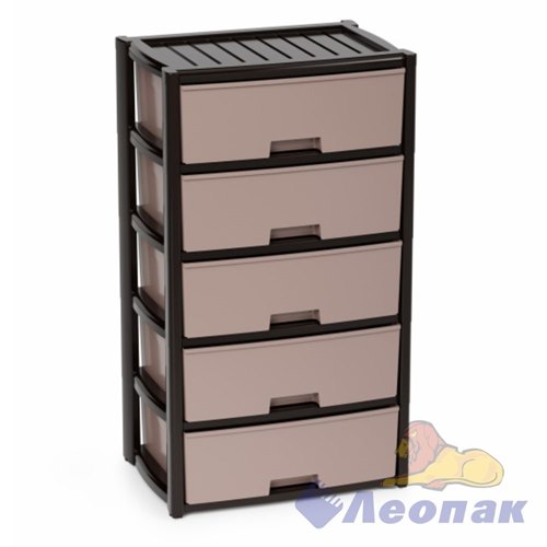Комод Колорит 5-х секцион. широкий венге (уп.1) 560х390х810 мм