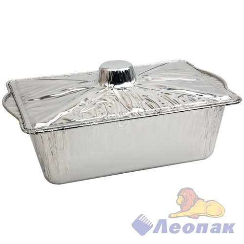 Форма алюм. КАСТРЮЛЯ с крышкой SP-328 (4200мл) h=95мм 330х210мм (50шт/2уп) Y291123