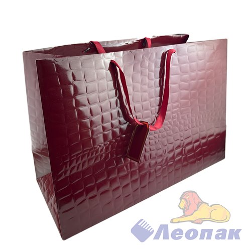 L237 Пакет люкс Кожа Бордо 45*35*35 (12шт/8уп)