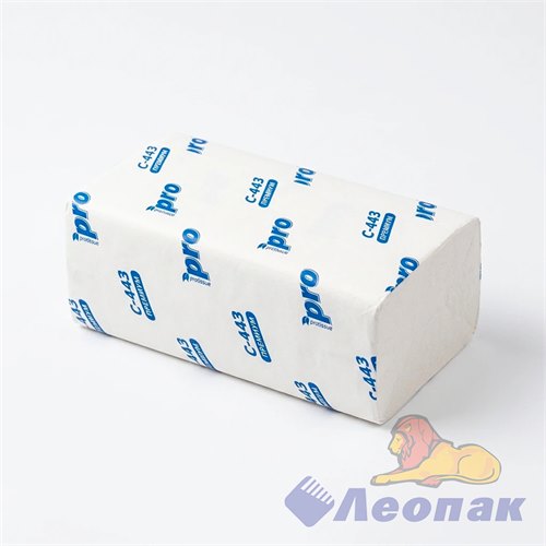 Полотенца бумажные листовые Protissue, Z-сл, 2-сл, 24*21.5см (190л/21уп) С443