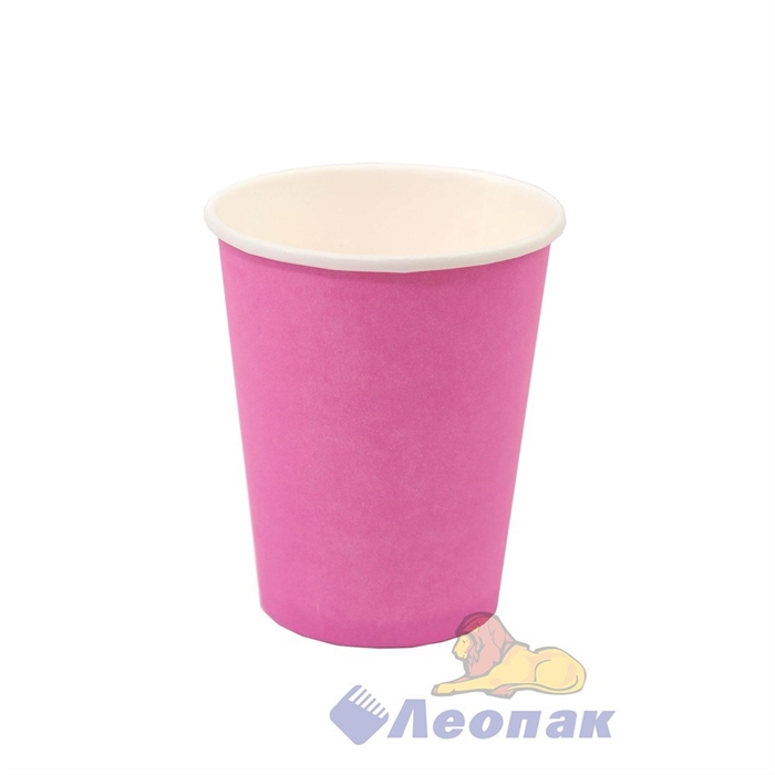 Стакан бумажный 250мл (50шт/20уп) Розовый / Л - фото 6029