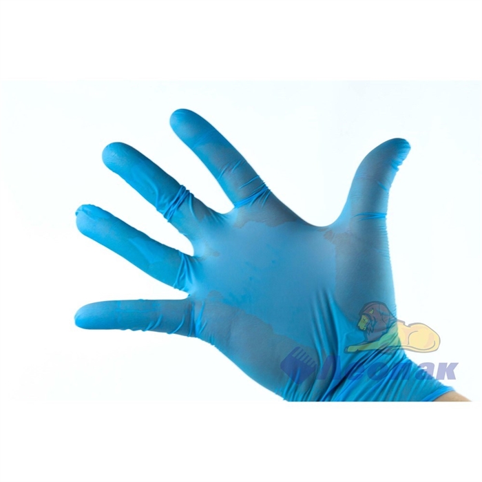 Перчатки нитриловые смотровые Household Gloves  М  голубые (50пар/10уп) - фото 7498
