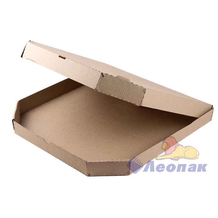 Коробка под пиццу 400*400*40мм Т11 микрогофра, серая ТРАПЕЦИЯ (50шт/1уп) МК - фото 8599