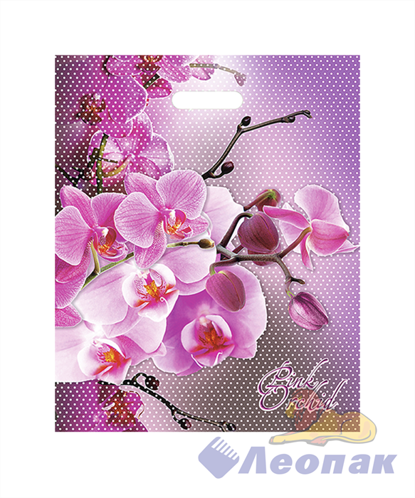 П-выр.ручка 38х47-60мкм  Орхидея розовая  ламинированный ПВД (50/1000) Нео-Пак - фото 8752