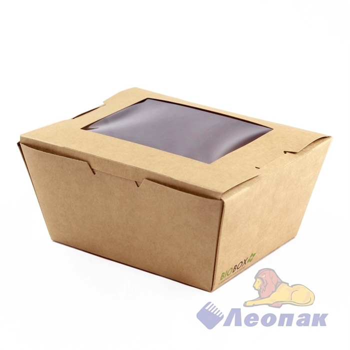 Контейнер бумажный BIOBOX 830мл (50шт/4уп) КРАФТ с прямоуг. дном /3486 - фото 9613