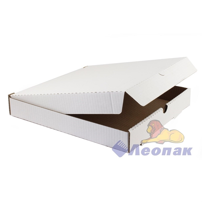 Коробка под пиццу 250х250х40 (50шт/1уп) белая, - фото 9958