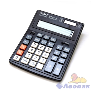 Калькулятор STAFF PLUS настольный STF-333, 16 разрядов, двойное питание, 200x154 мм, 250417