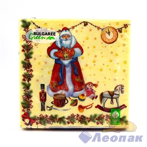 Салфетка  Подарки Деда Мороза  (20шт/15уп) 33х33см  3х-слойная / Булгари