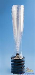 Бокал для шампанского 100мл Флютэ  прозрачный (низкая прозр.ножка)(6шт=1уп/75уп) арт.1009