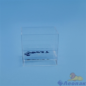 Чашка  Куб  47х47мм-60мл PS прозрачная (15шт/1уп/16уп) /Покровский полимер 5017