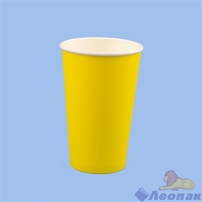 Стакан бумажный 400мл (50шт/20уп) Желтый/Л