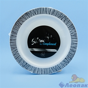 Тарелка Complement Shine круглая PS белая серебряный луч 220 мм (6шт/40уп) 68 280