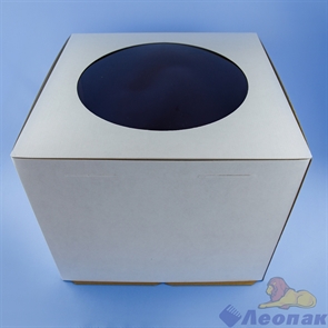 Коробка для тортов белая ЕВ 350 с ОКНОМ  400*400*350 до 5кг (10шт/кор.)