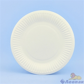 Тарелка бумажная Snack Plate d=180мм,белая ламинированная (100/1000)  121034