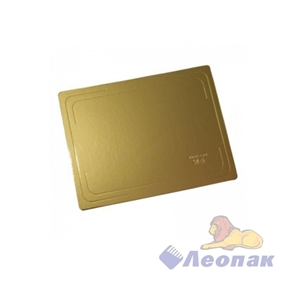 Подложка картонная 260х260 мм  (1,5 мм)  золото/жемчуг  (50шт/1уп.)