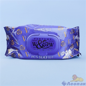 Влажные салфетки парфюмированные  "W&W" BLUE ORIENT (100шт/1уп/10уп), WOR-100