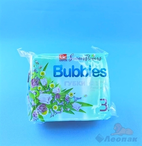 Губка д/посуды  из поролона GRIFON BUBBLES SummerFlowers  (3шт/30уп), 900-108/1
