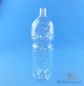 Бутылка ПЭТ 2,0л. (б/цветная) (100шт) / ЧБ
