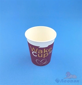 Стакан бумажный 250мл, Wake Me Cup  (75шт/20уп)  ЕМ80-280 (7218)