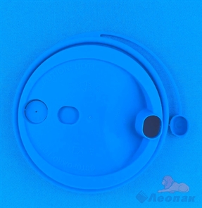 Кофейная крышка с питейником голубая, диаметр 90 мм  (50шт/20уп) 3001 М/Г