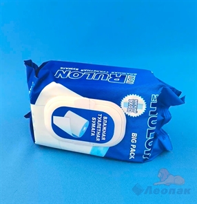 Влажная туалетная бумага Mon Rulon №120 c пластиковым клапаном (120шт/1уп/16уп) 72955