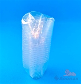 Чашка Эллипс 120мл PS прозрачная (20шт/1уп/12уп) /Покровский полимер 5062П