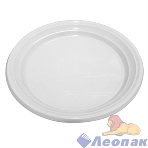 Тарелка  десертная белая ПП d=205мм (100/1500) /Томск