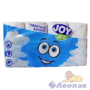 Туалетная бумага JOYeco 2сл., белая(12шт/4уп)