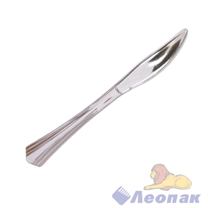 Нож пластиковый 18 см серебряный Complement Shine, (6шт/48уп) 47 123