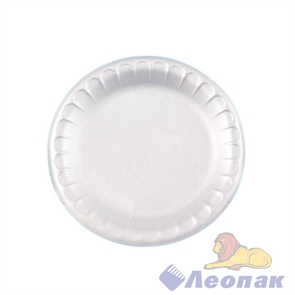 Тарелка десертная вспененная D 170 белая (100шт/2700 шт)