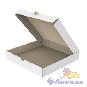 Коробка под пиццу 250*250*40мм Т11 микрогофра, белая (50шт/1уп)