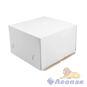 Коробка для тортов белая ЕВ 190 300*300*190 до 5кг (50шт/кор.)