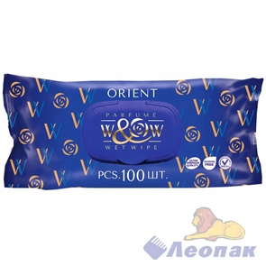 Влажные салфетки "W&W" ORIENT  (100шт/1уп/10уп), WOR-100