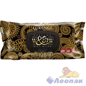 ВЛАЖНЫЕ САЛФЕТКИ "W&W" BLACK ПАРФЮМ (120ШТ/1УП/10УП), WWG-120