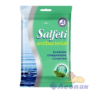 Салфетки влажные Salfeti antibacterial (20шт/24уп) 70900