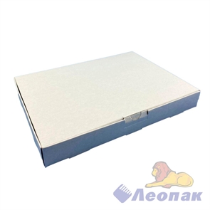 Коробка для пиццы (картон), 2 куска, 260*190*30мм, белая (100шт)