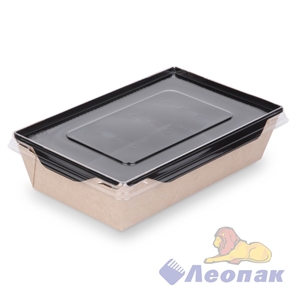 Упаковка ECO OpSalad 800 Black Edition (200 шт/кор) салатник с прозр.крышкой