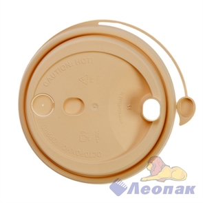 Кофейная крышка с питейником крафт, диаметр 90 мм  (50шт/20уп) 3001М/крф