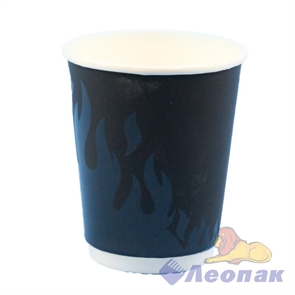 Стакан бумажный 250мл ThermoCup(20шт/25уп) BlackFire (D=80)