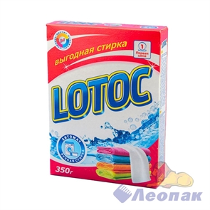 СТИРАЛЬНЫЙ ПОРОШОК LOTOC АВТОМАТ+РУЧНАЯ СТИРКА 350Г КАРТ/П,30ШТ/КОР., АРТ 668