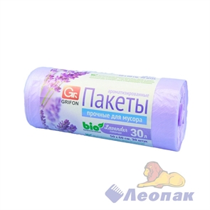 Мешок мусорный 30л  (30шт/1рул/24рул.) GRIFON Bio МИКС 101-021